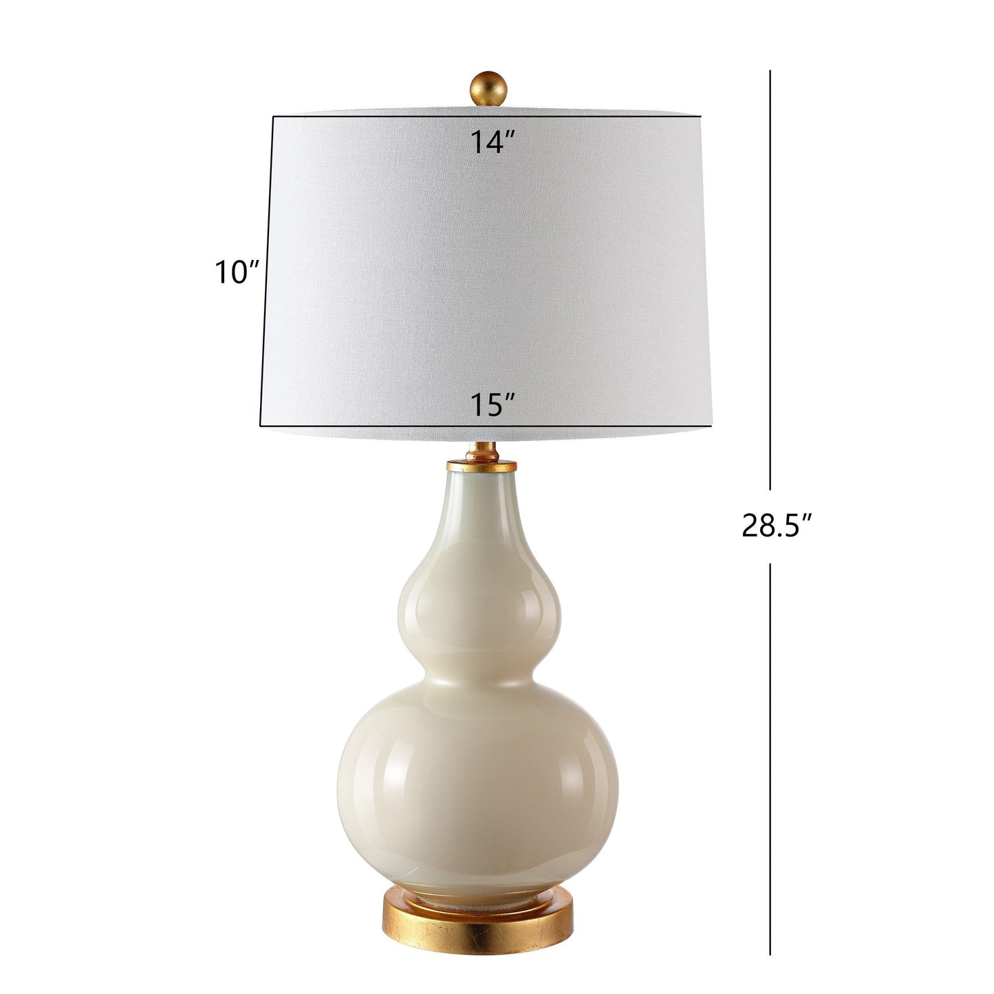 SAFAVIEH Lighting Diede Lampe de table en forme de gourde (lot de 2) - 15x15x28.5 - 15Lx15Px29H