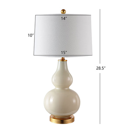 SAFAVIEH Lighting Diede Lampe de table en forme de gourde (lot de 2) - 15x15x28.5 - 15Lx15Px29H