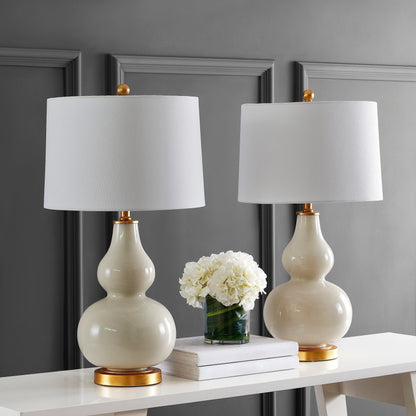 SAFAVIEH Lighting Diede Lampe de table en forme de gourde (lot de 2) - 15x15x28.5 - 15Lx15Px29H