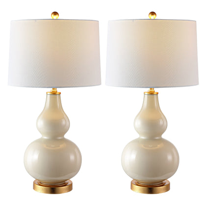 SAFAVIEH Lighting Diede Lampe de table en forme de gourde (lot de 2) - 15x15x28.5 - 15Lx15Px29H