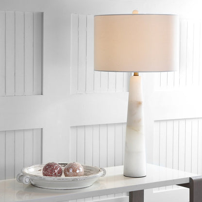 Lampe de table LED en albâtre Giorgiana de 76 cm (30 pouces) de SAFAVIEH Lighting - 38x38x76 cm (15x15x30 pouces) - 15Wx15Dx30H