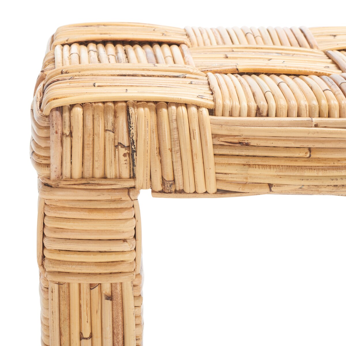Table console en rotin SAFAVIEH Mindel - 51L x 14P x 32H (mesures en pouces)
