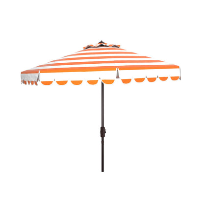 Parasol à manivelle à rayures et volutes SAFAVIEH Nargiz, 2,74 m (9 pieds)