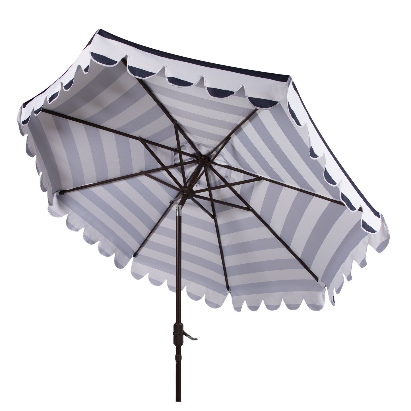 Parasol à manivelle à rayures et volutes SAFAVIEH Nargiz, 2,74 m (9 pieds)