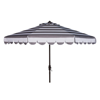 Parasol à manivelle à rayures et volutes SAFAVIEH Nargiz, 2,74 m (9 pieds)
