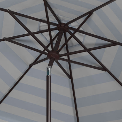 Parasol à manivelle à rayures et volutes SAFAVIEH Nargiz, 2,74 m (9 pieds)