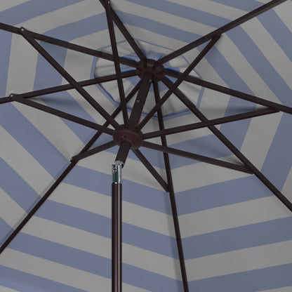 Parasol à manivelle à rayures et volutes SAFAVIEH Nargiz, 2,74 m (9 pieds)