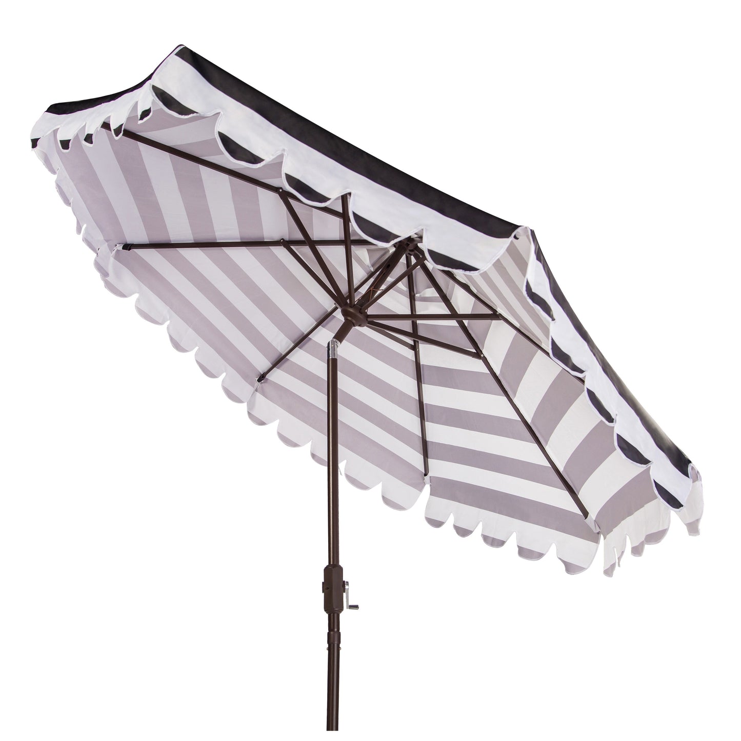 Parasol à manivelle à rayures et volutes SAFAVIEH Nargiz, 2,74 m (9 pieds)