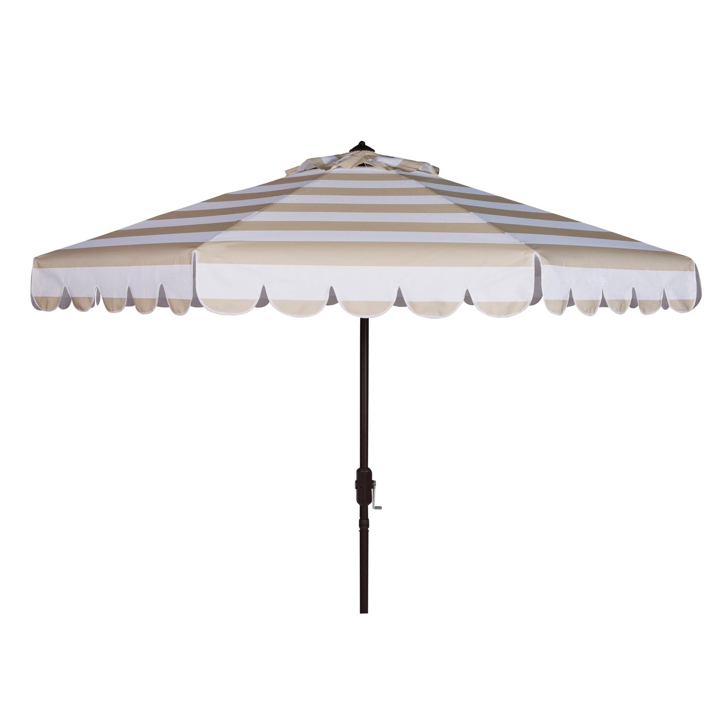Parasol à manivelle à rayures et volutes SAFAVIEH Nargiz, 2,74 m (9 pieds)