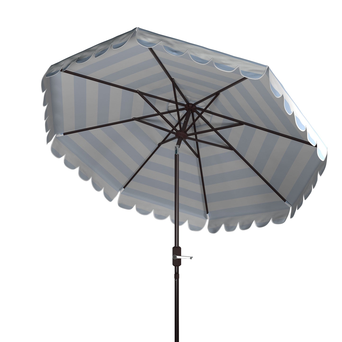 Parasol à manivelle à rayures et volutes SAFAVIEH Nargiz, 2,74 m (9 pieds)