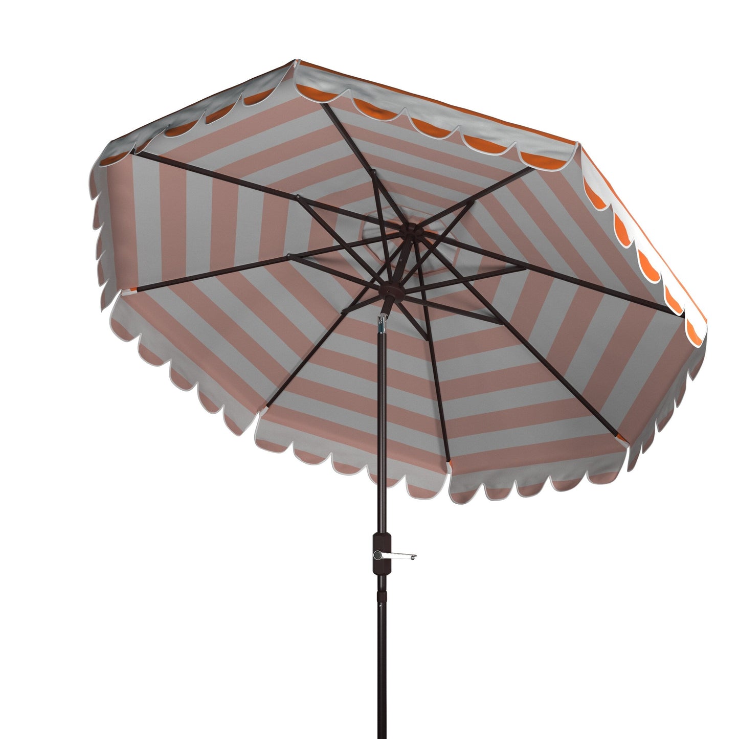 Parasol à manivelle à rayures et volutes SAFAVIEH Nargiz, 2,74 m (9 pieds)