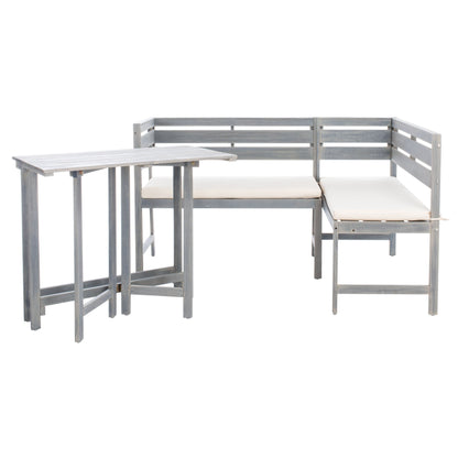 SAFAVIEH Outdoor Kenna 3-Piece Balcony Corner Lounge Set - 39Wx19Dx33H