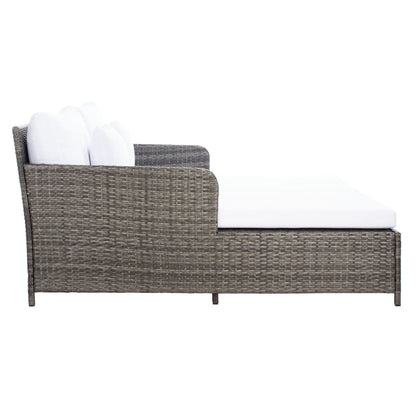 SAFAVIEH Taniyah, méridienne en osier d'extérieur avec coussins et oreillers - 135L x 71P x 157H (cm)