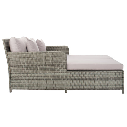 SAFAVIEH Taniyah, méridienne en osier d'extérieur avec coussins et oreillers - 135L x 71P x 157H (cm)