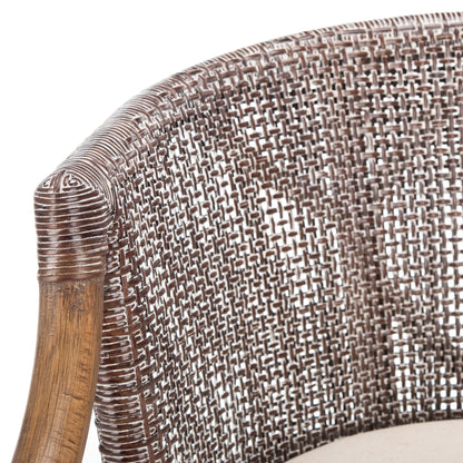 Tabouret de bar en rotin SAFAVIEH Virona de 76 cm (30 pouces) - 56,6 L x 52,1 P x 99,1 H - 56,6Lx52,1Px99,1H