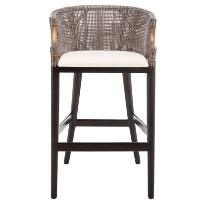 Tabouret de bar en rotin SAFAVIEH Virona de 76 cm (30 pouces) - 56,6 L x 52,1 P x 99,1 H - 56,6Lx52,1Px99,1H