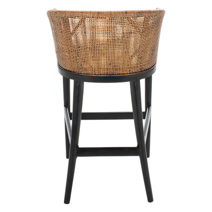 Tabouret de bar en rotin SAFAVIEH Virona de 76 cm (30 pouces) - 56,6 L x 52,1 P x 99,1 H - 56,6Lx52,1Px99,1H