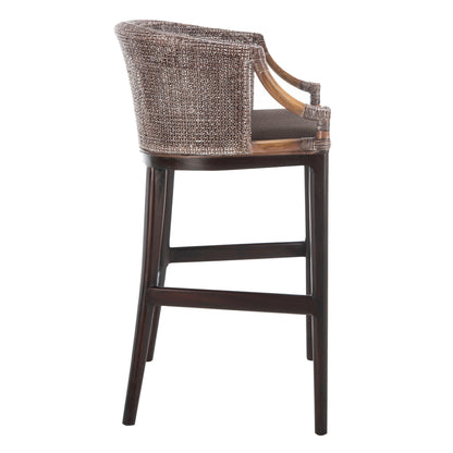 Tabouret de bar en rotin SAFAVIEH Virona de 76 cm (30 pouces) - 56,6 L x 52,1 P x 99,1 H - 56,6Lx52,1Px99,1H