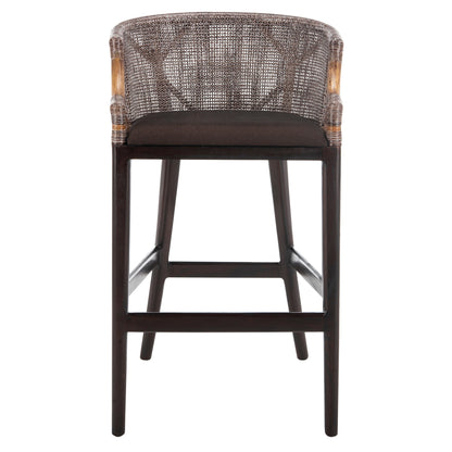 Tabouret de bar en rotin SAFAVIEH Virona de 76 cm (30 pouces) - 56,6 L x 52,1 P x 99,1 H - 56,6Lx52,1Px99,1H