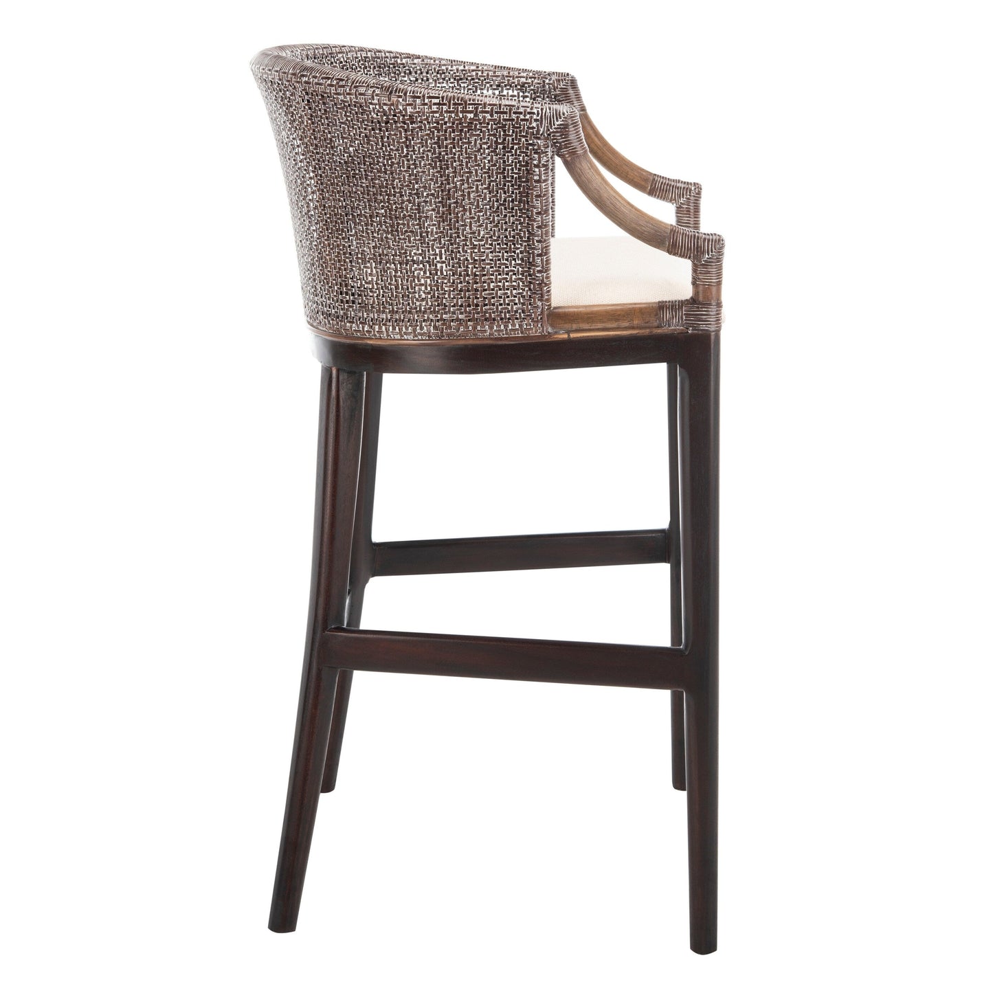 Tabouret de bar en rotin SAFAVIEH Virona de 76 cm (30 pouces) - 56,6 L x 52,1 P x 99,1 H - 56,6Lx52,1Px99,1H