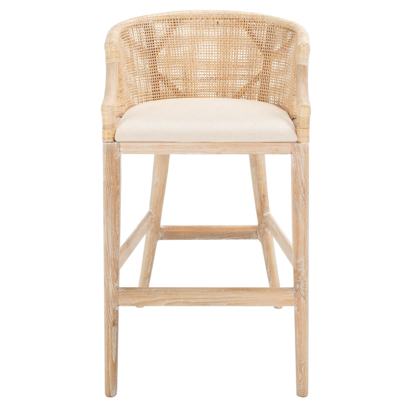 Tabouret de bar en rotin SAFAVIEH Virona de 76 cm (30 pouces) - 56,6 L x 52,1 P x 99,1 H - 56,6Lx52,1Px99,1H
