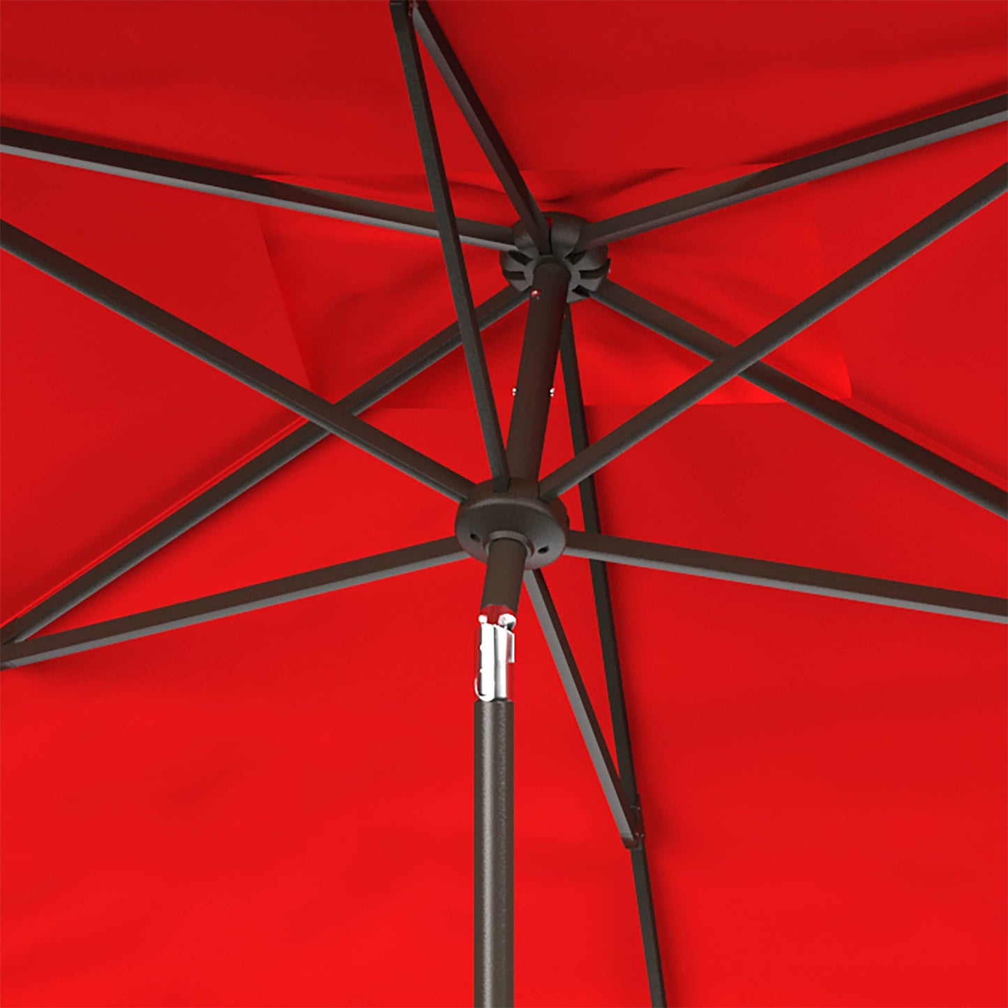 Parasol rectangulaire d'extérieur Zariah de SAFAVIEH, 6'x10', avec liseré