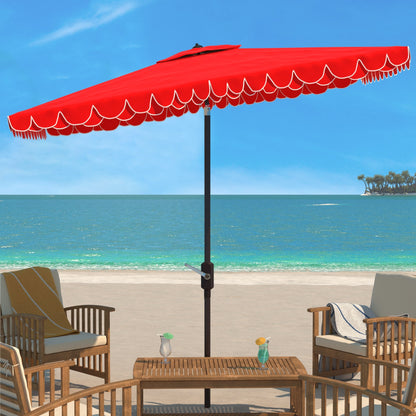 Parasol rectangulaire d'extérieur Zariah de SAFAVIEH, 6'x10', avec liseré