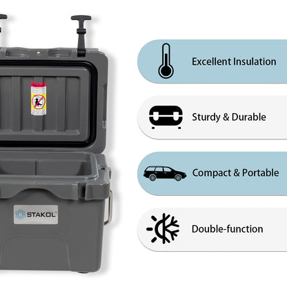 SKTAKOL Glacière isotherme portable 16 quarts, étanche, 24 boîtes de glace - Voir les détails