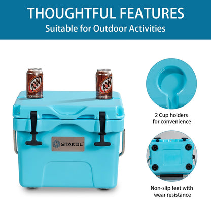 SKTAKOL Glacière isotherme portable 16 quarts, étanche, 24 boîtes de glace - Voir les détails