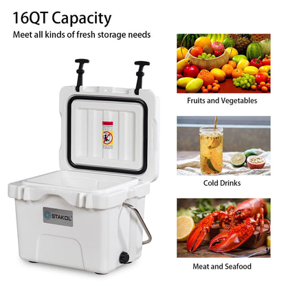 SKTAKOL Glacière isotherme portable 16 quarts, étanche, 24 boîtes de glace - Voir les détails