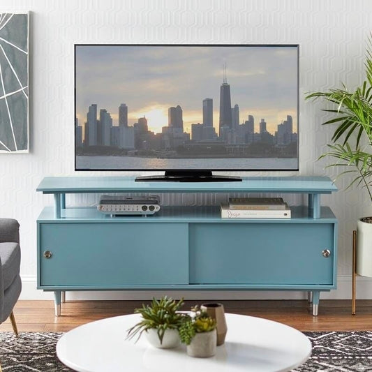Meuble TV en bois Simple Living Margo, style moderne du milieu du siècle.
