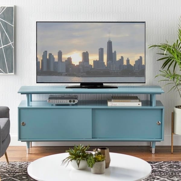 Meuble TV en bois Simple Living Margo, style moderne du milieu du siècle.