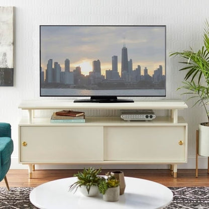 Meuble TV en bois Simple Living Margo, style moderne du milieu du siècle.