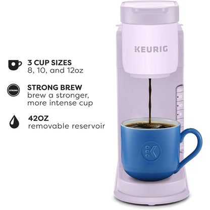 Machine à café à dosettes K-Cup pour une seule tasse, 3 tailles de café, café fort, réservoir de 42 oz, lavande