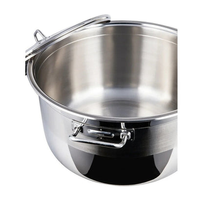 Casserole profonde JUMBO en acier inoxydable 18/10 Sofram avec couvercle