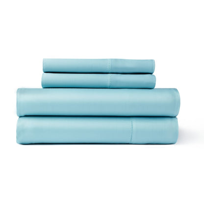 Jeu de draps en rayonne de bambou, couleur unie, respirant, avec poches profondes.