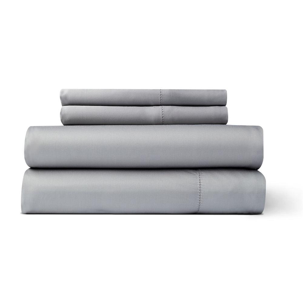 Jeu de draps en rayonne de bambou, couleur unie, respirant, avec poches profondes.