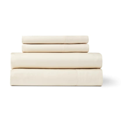 Jeu de draps en rayonne de bambou, couleur unie, respirant, avec poches profondes.