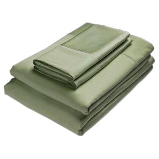 Jeu de draps en rayonne de bambou, couleur unie, respirant, avec poches profondes.