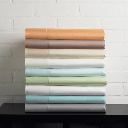 Jeu de draps en rayonne de bambou, couleur unie, respirant, avec poches profondes.