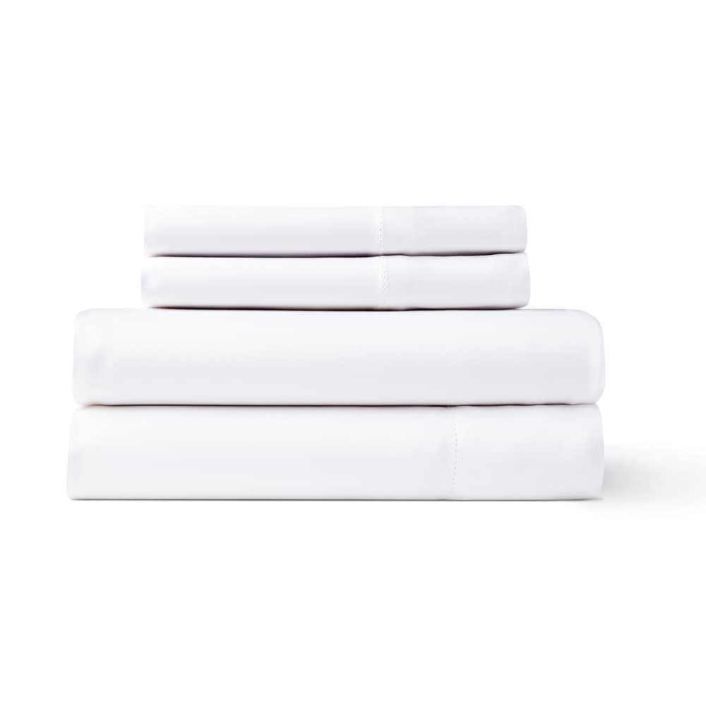Jeu de draps en rayonne de bambou, couleur unie, respirant, avec poches profondes.