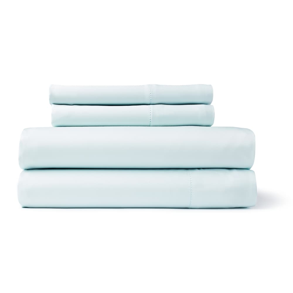 Jeu de draps en rayonne de bambou, couleur unie, respirant, avec poches profondes.