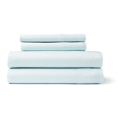 Jeu de draps en rayonne de bambou, couleur unie, respirant, avec poches profondes.