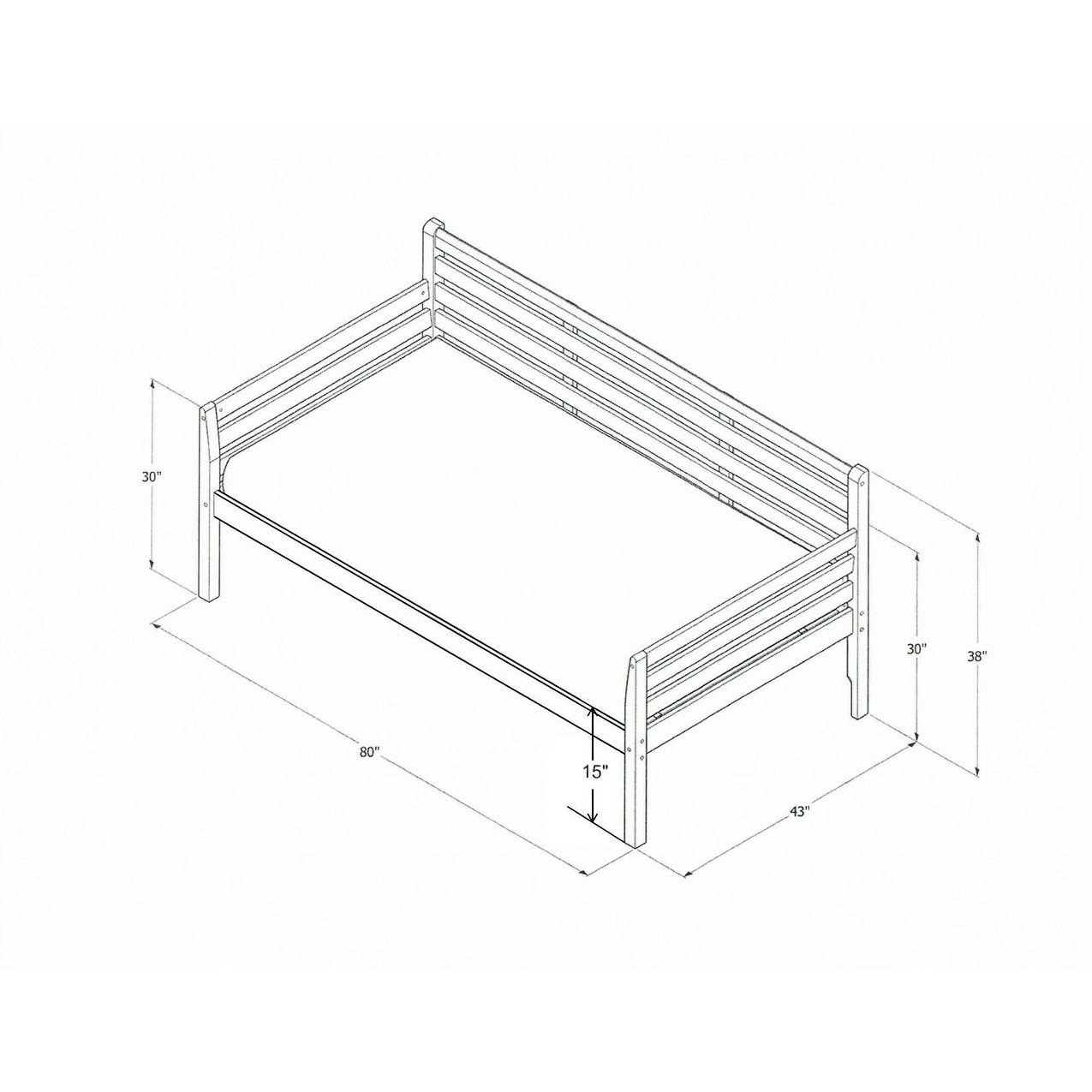 Canapé-lit Somette Boho avec lit escamotable supplémentaire (matelas non inclus)