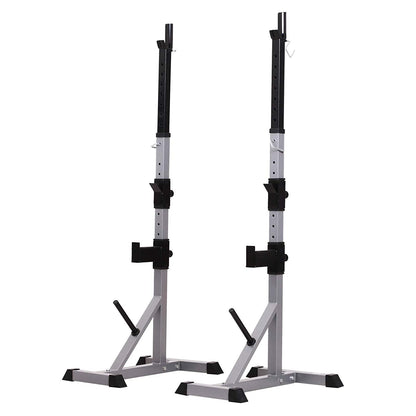 Soozier Support de Squat/Banc de Poussée de Barre à Hauteur Réglable en Acier, 2 pièces - N/A