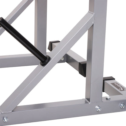 Soozier Support de Squat/Banc de Poussée de Barre à Hauteur Réglable en Acier, 2 pièces - N/A