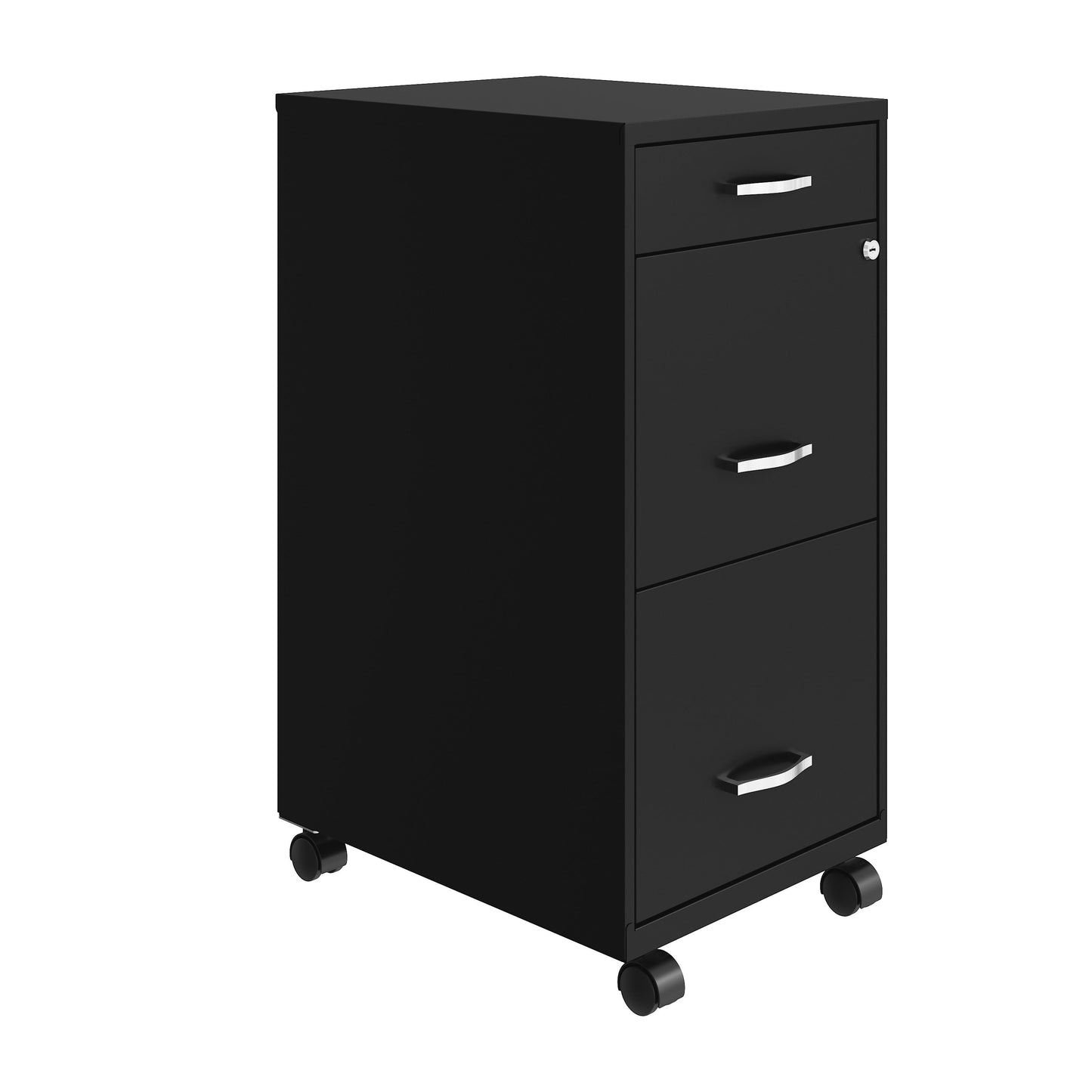 Armoire à dossiers métallique à 3 tiroirs, profondeur de 18 pouces, de Space Solutions