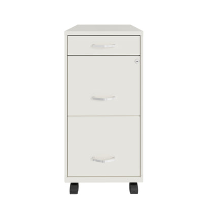 Armoire à dossiers métallique à 3 tiroirs, profondeur de 18 pouces, de Space Solutions