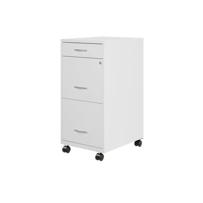 Armoire à dossiers métallique à 3 tiroirs, profondeur de 18 pouces, de Space Solutions