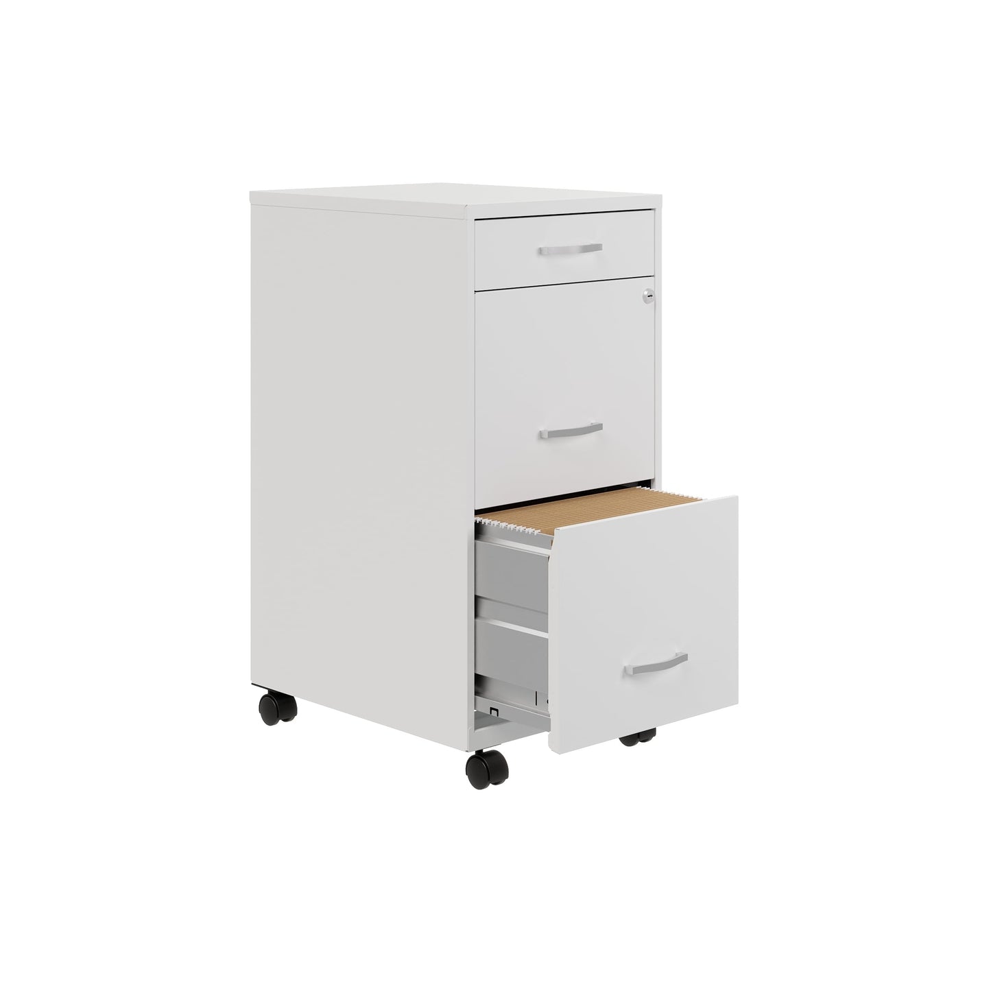 Armoire à dossiers métallique à 3 tiroirs, profondeur de 18 pouces, de Space Solutions